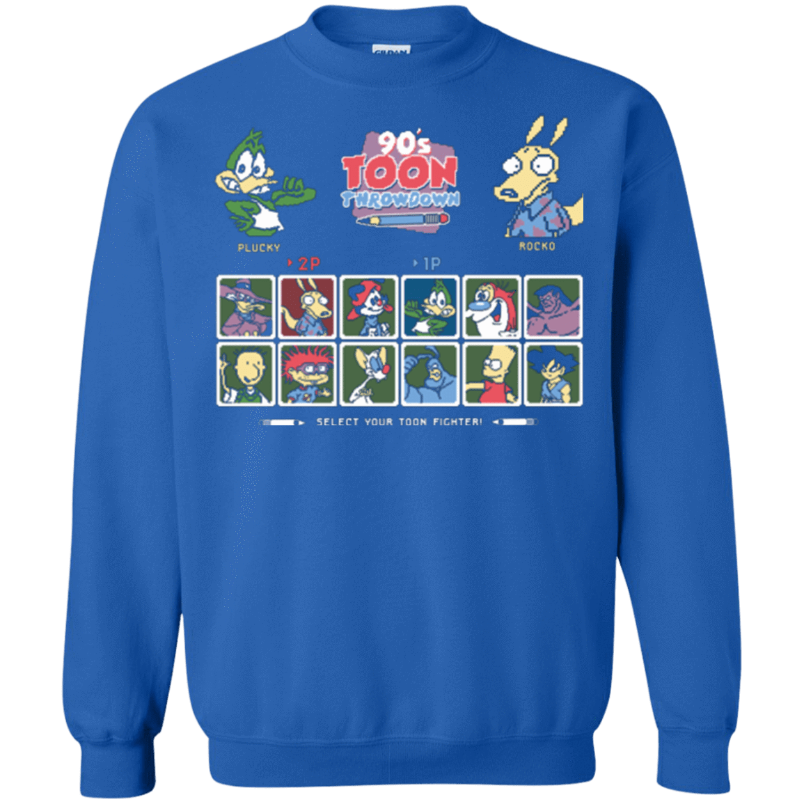 Sweatshirts Royal / Small 90s Toon Throwdown Crewneck Sweatshirt