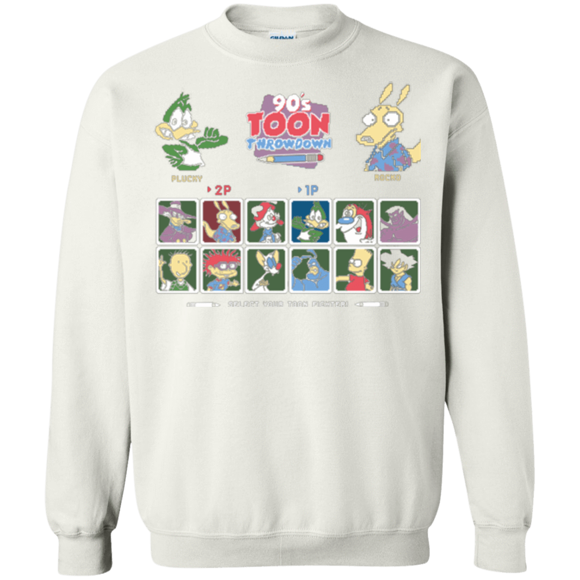 Sweatshirts White / Small 90s Toon Throwdown Crewneck Sweatshirt