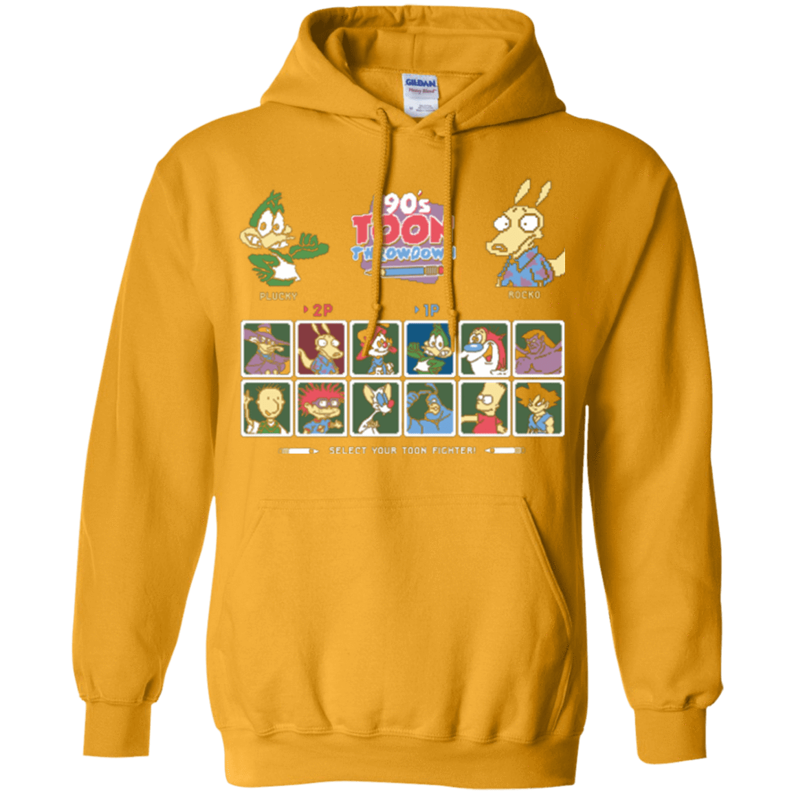 Sweatshirts Gold / Small 90s Toon Throwdown Pullover Hoodie