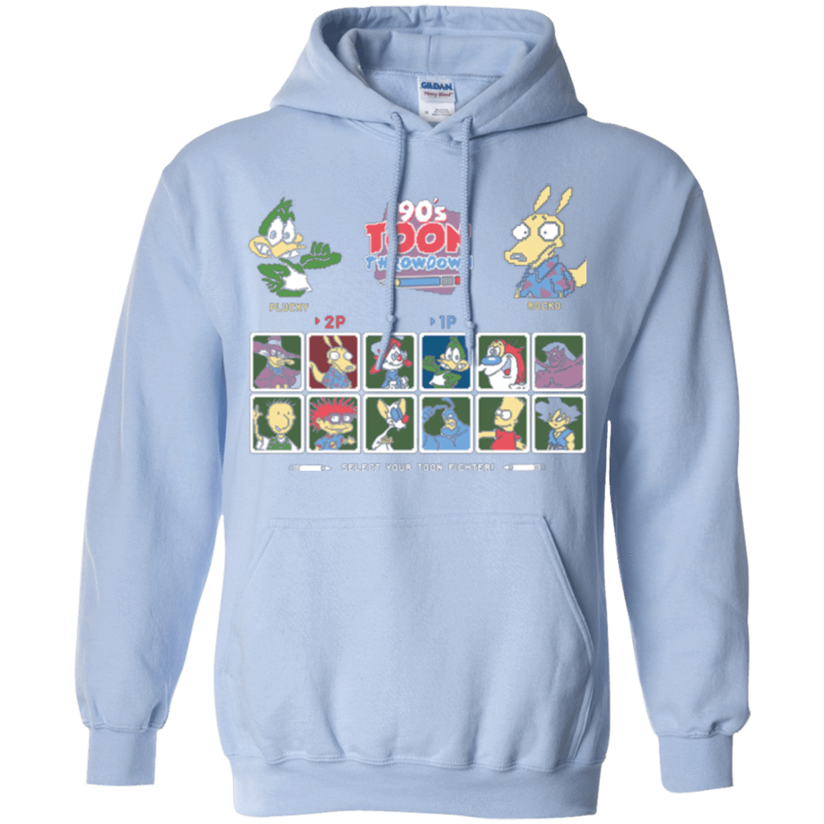 Sweatshirts Light Blue / Small 90s Toon Throwdown Pullover Hoodie