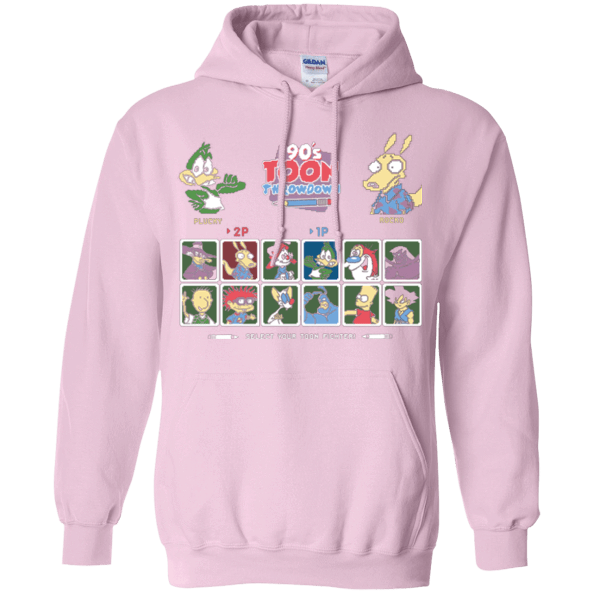 Sweatshirts Light Pink / Small 90s Toon Throwdown Pullover Hoodie