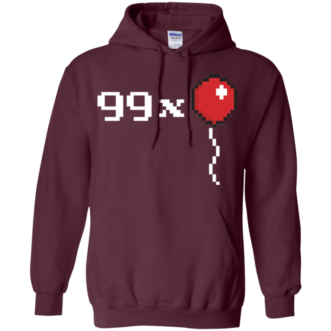 Sweatshirts Maroon / Small 99x Balloon Pullover Hoodie