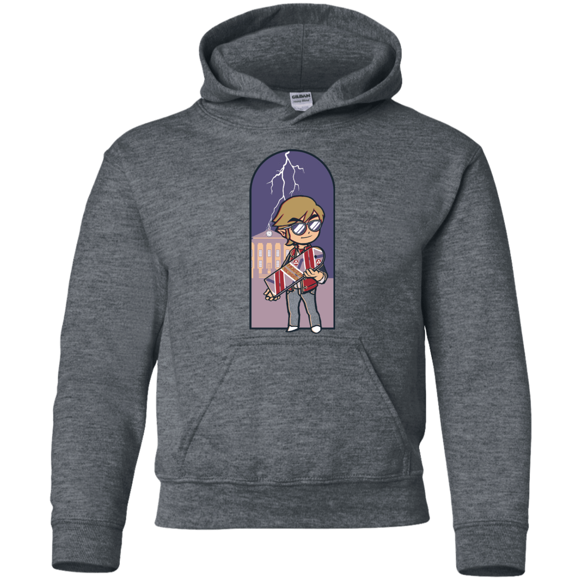 Sweatshirts Dark Heather / YS A Link to The Future Youth Hoodie