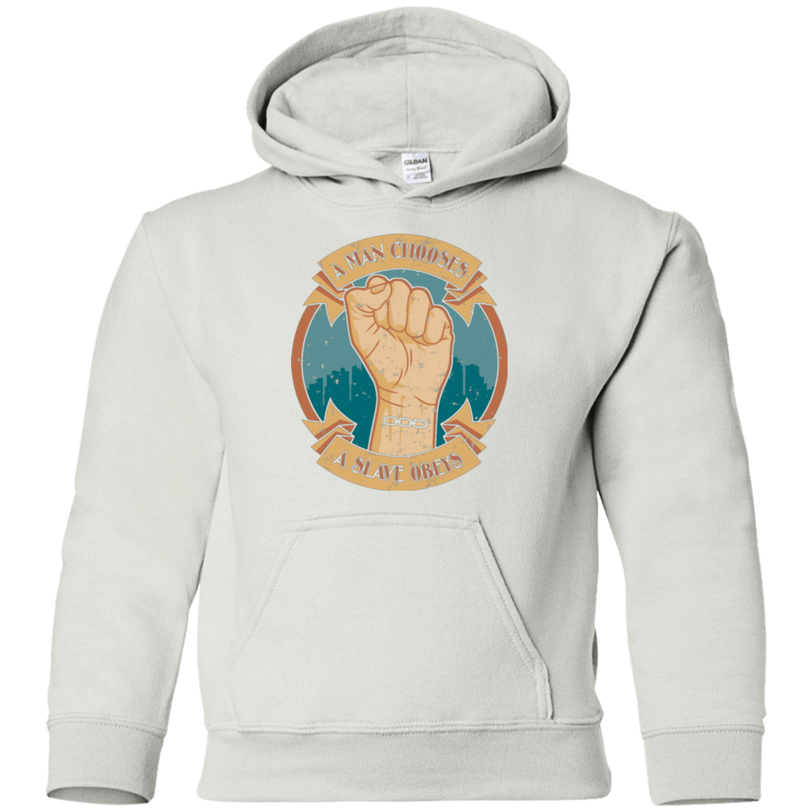 Sweatshirts White / YS A Man Chooses A Slave Obeys Youth Hoodie