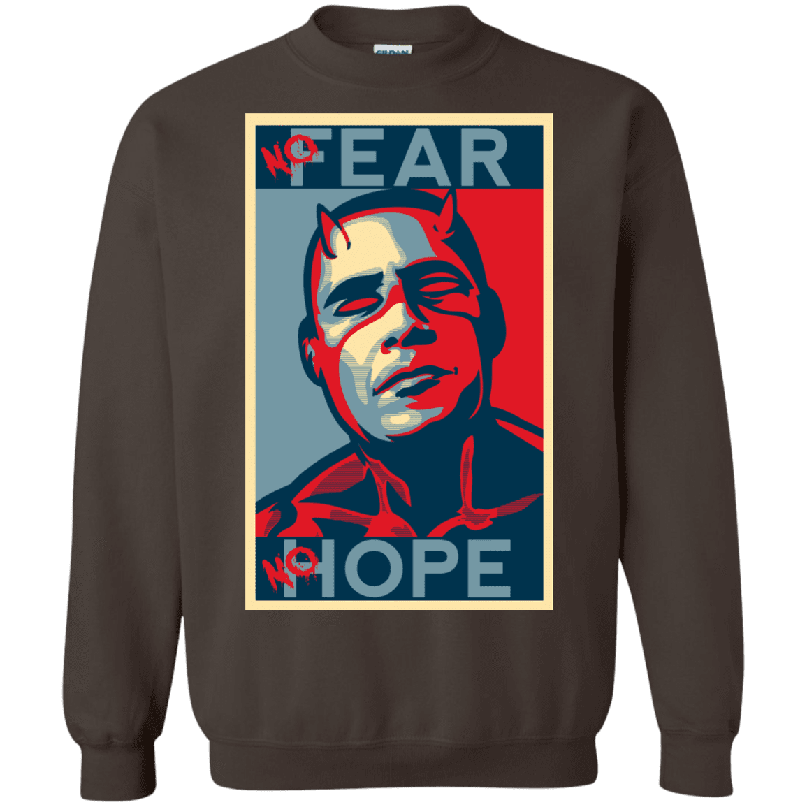 Sweatshirts Dark Chocolate / Small A man with no fear Crewneck Sweatshirt