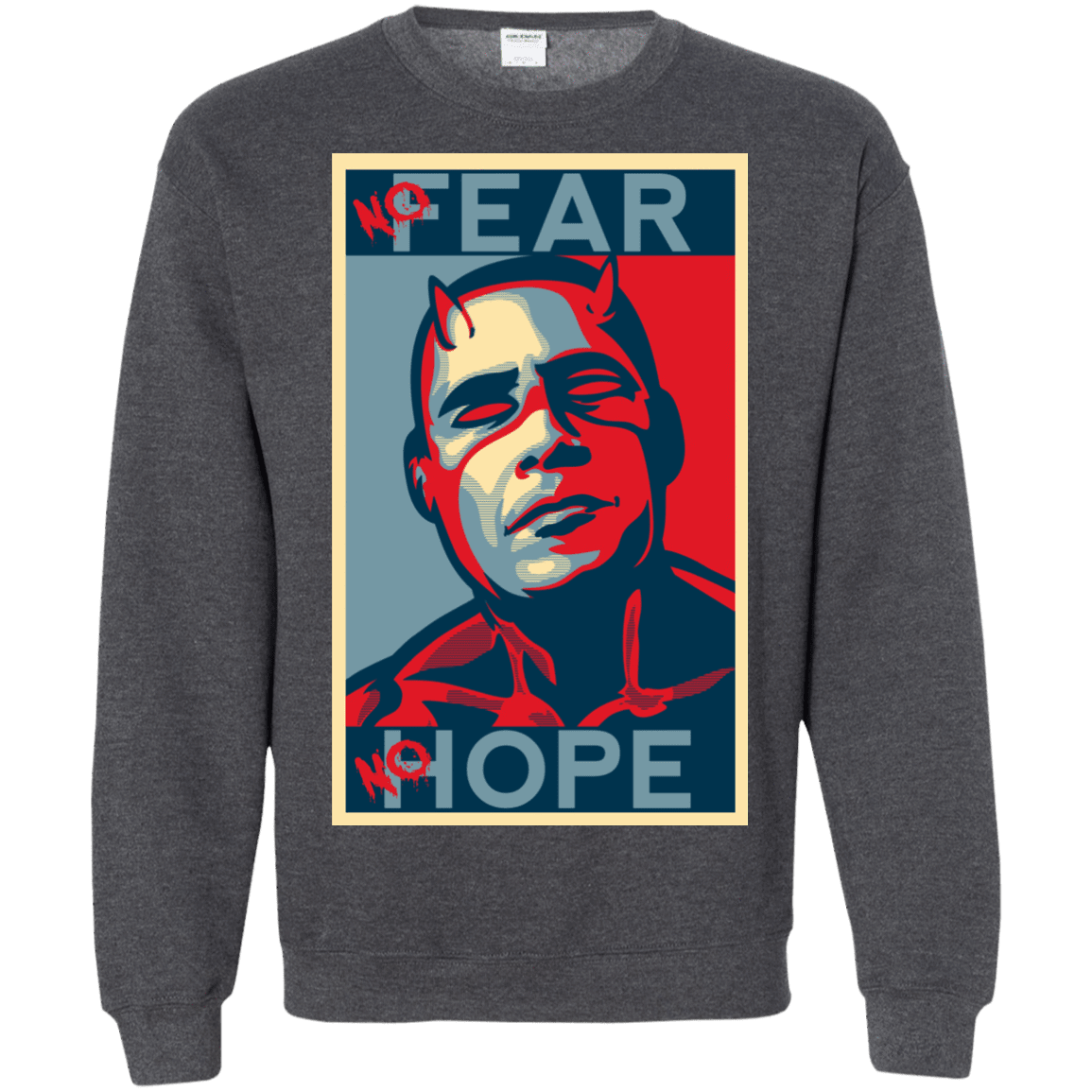 Sweatshirts Dark Heather / Small A man with no fear Crewneck Sweatshirt