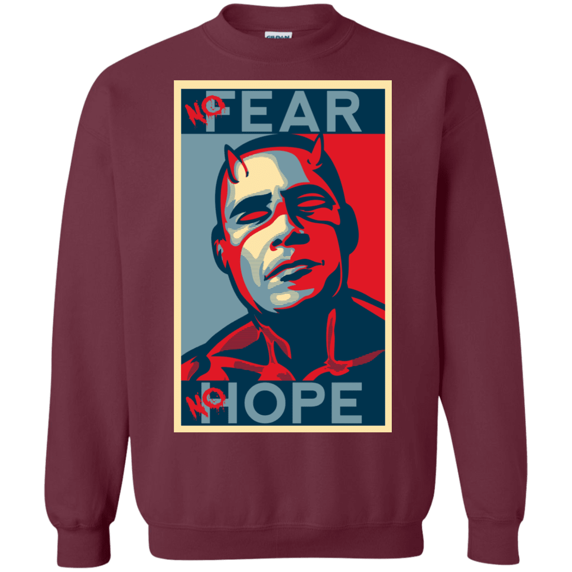 Sweatshirts Maroon / Small A man with no fear Crewneck Sweatshirt