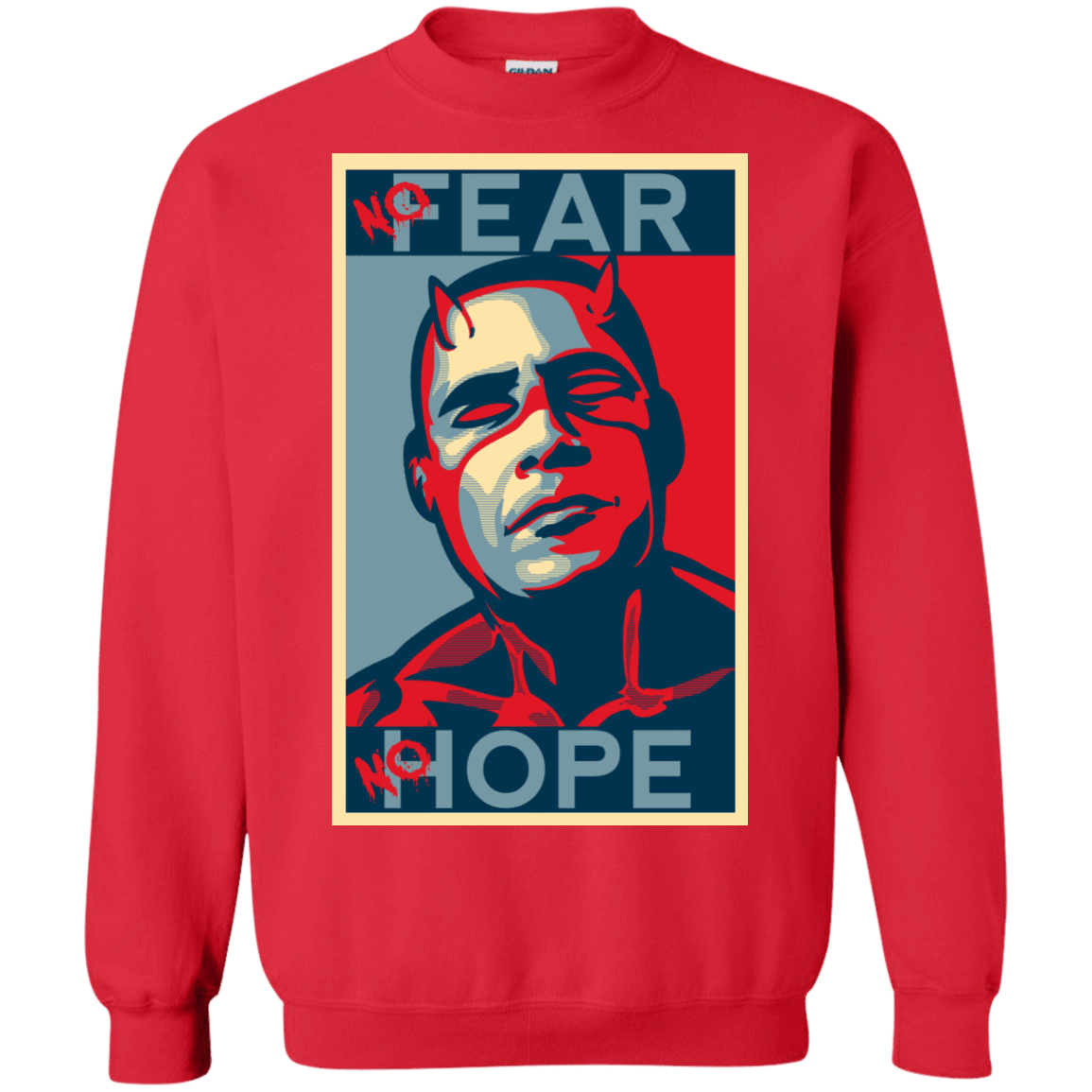 Sweatshirts Red / S A man with no fear Crewneck Sweatshirt