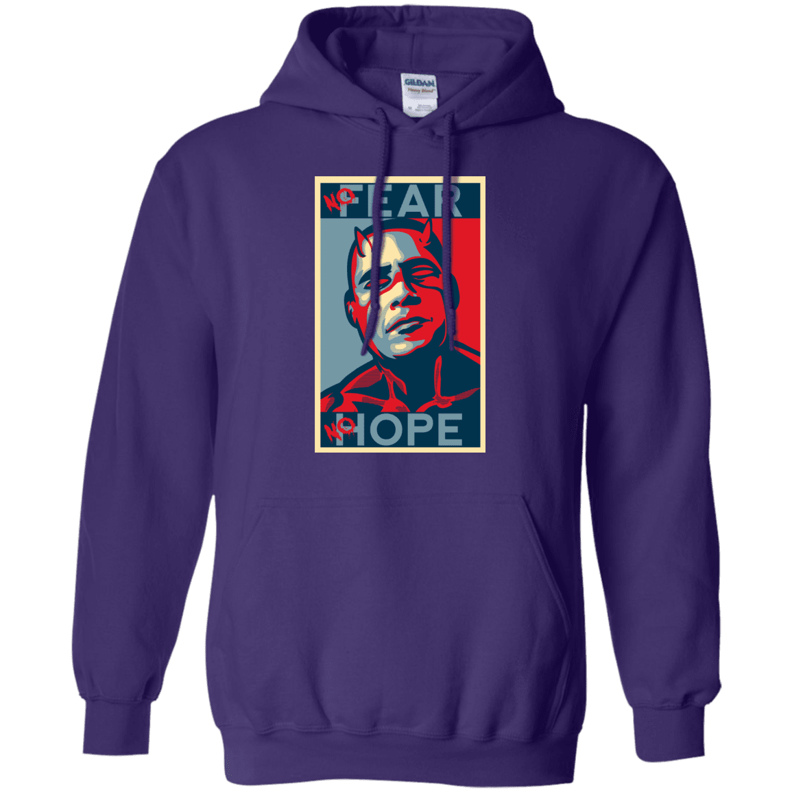 Sweatshirts Purple / Small A man with no fear Pullover Hoodie