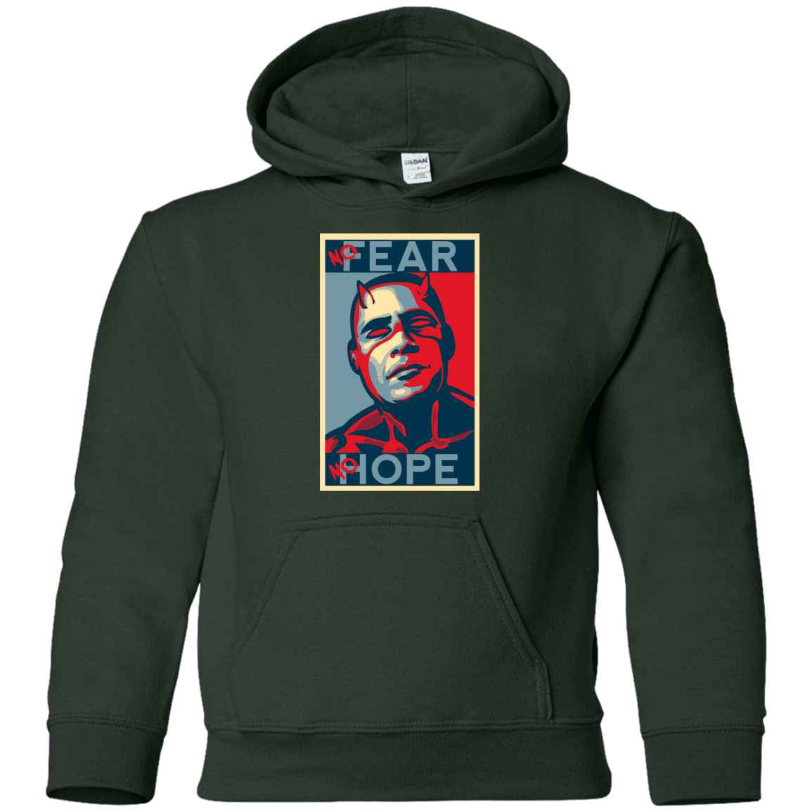 Sweatshirts Forest Green / YS A man with no fear Youth Hoodie