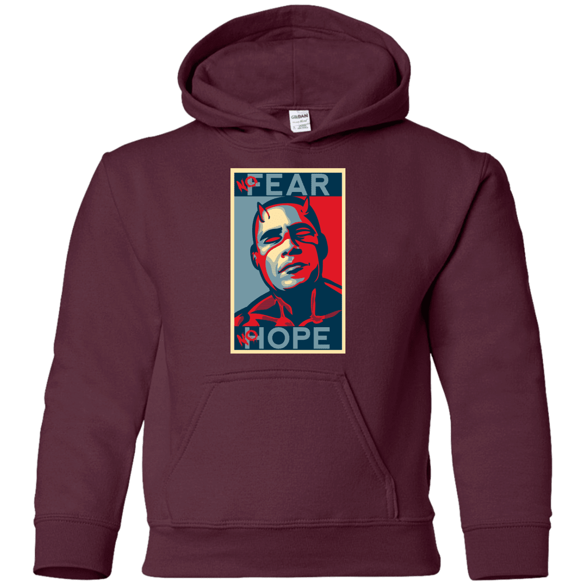 Sweatshirts Maroon / YS A man with no fear Youth Hoodie