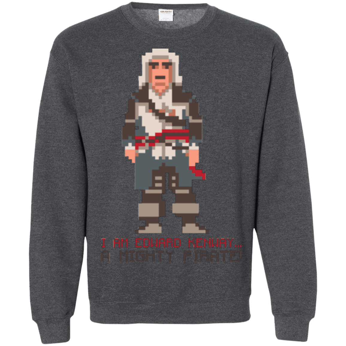 Sweatshirts Dark Heather / Small A Mighty Pirate Crewneck Sweatshirt