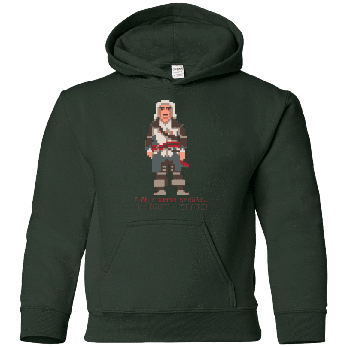 Sweatshirts Forest Green / YS A Mighty Pirate Youth Hoodie