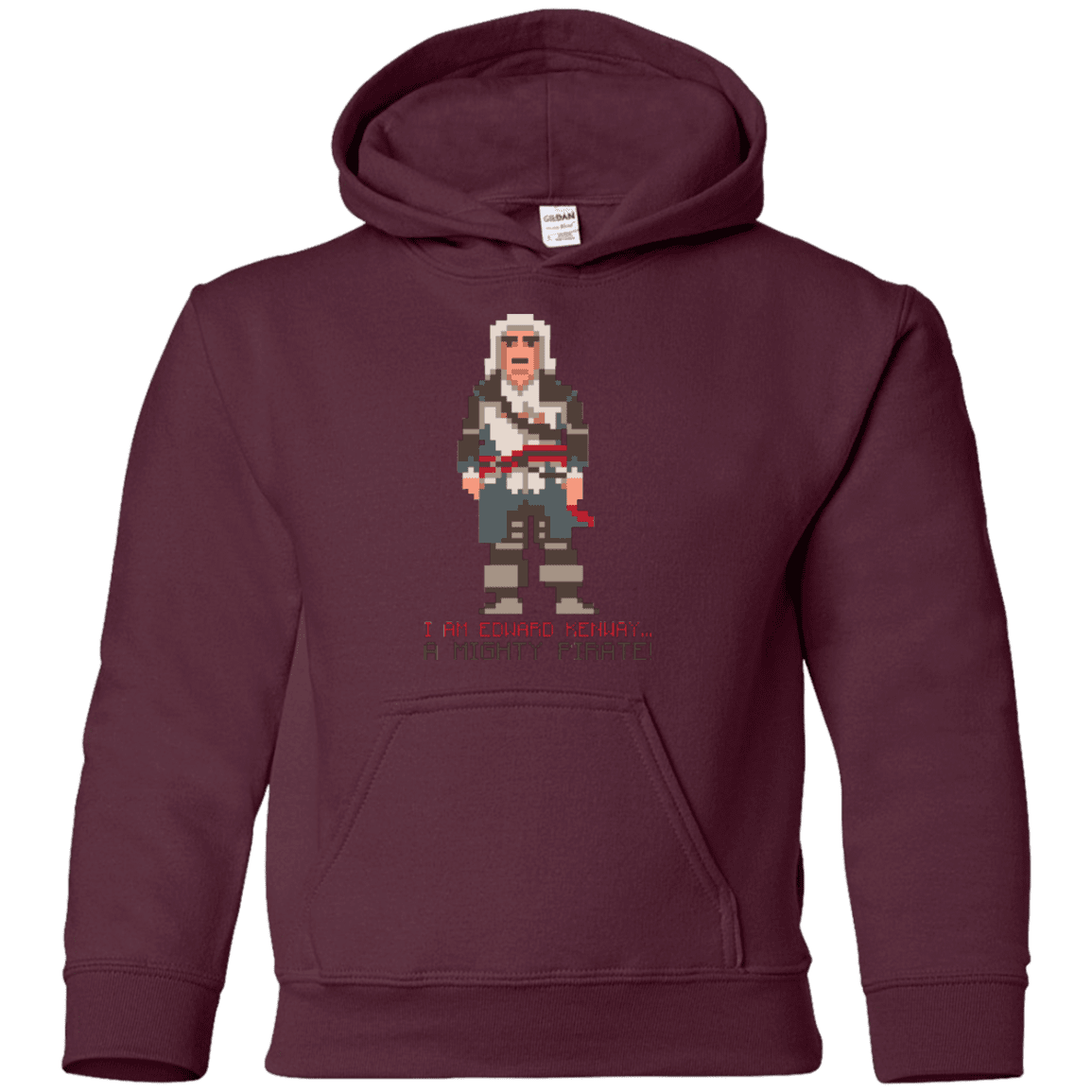Sweatshirts Maroon / YS A Mighty Pirate Youth Hoodie