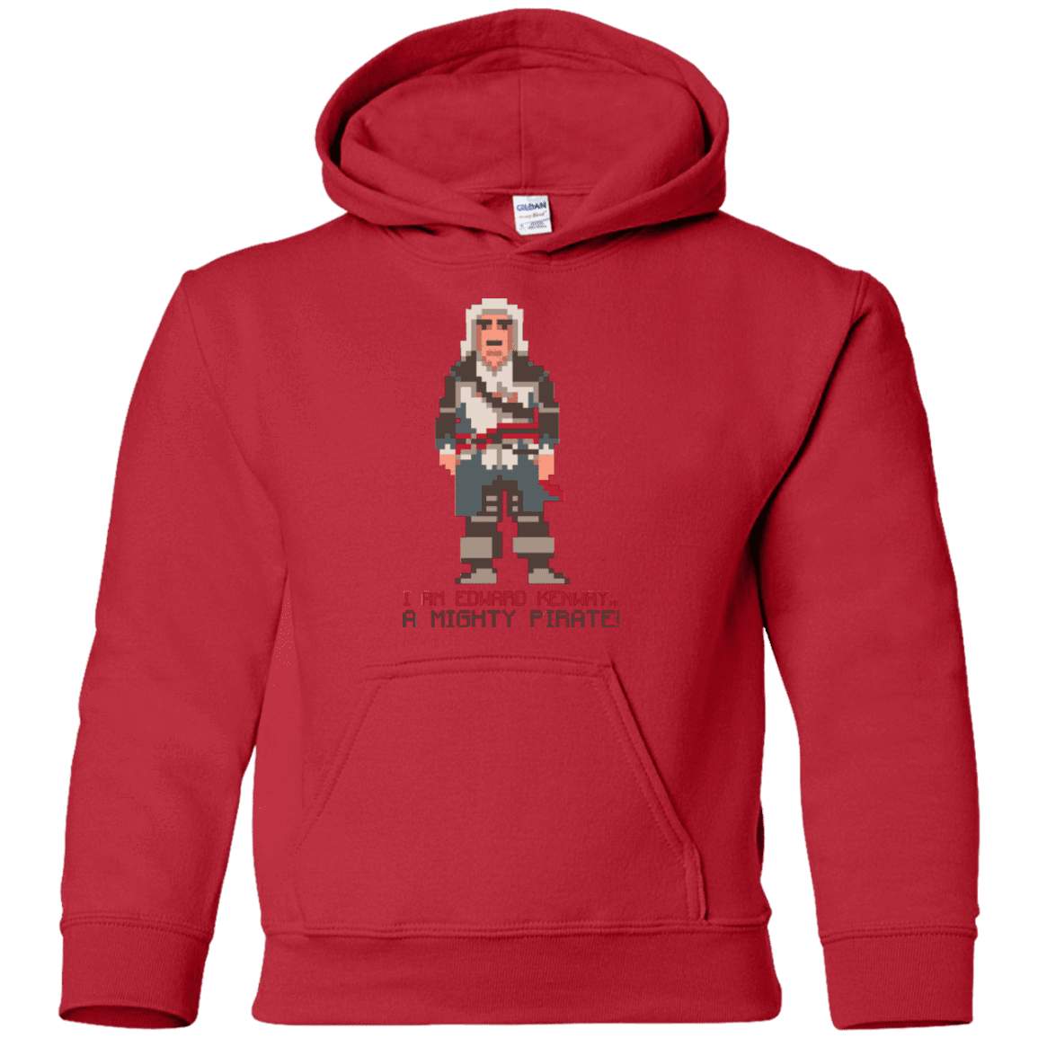 Sweatshirts Red / YS A Mighty Pirate Youth Hoodie