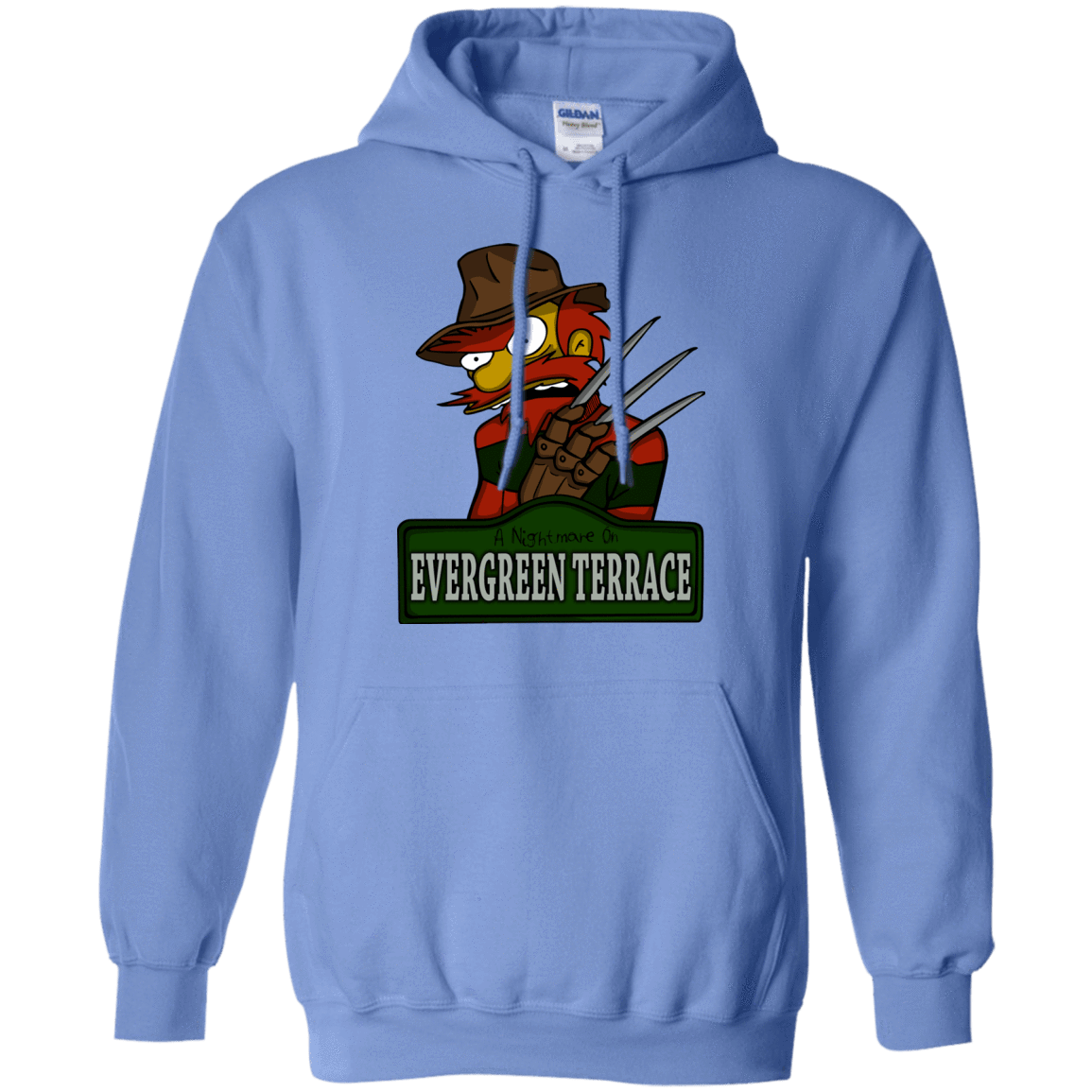 Sweatshirts Carolina Blue / Small A Nightmare on Springfield Sin Tramas Pullover Hoodie