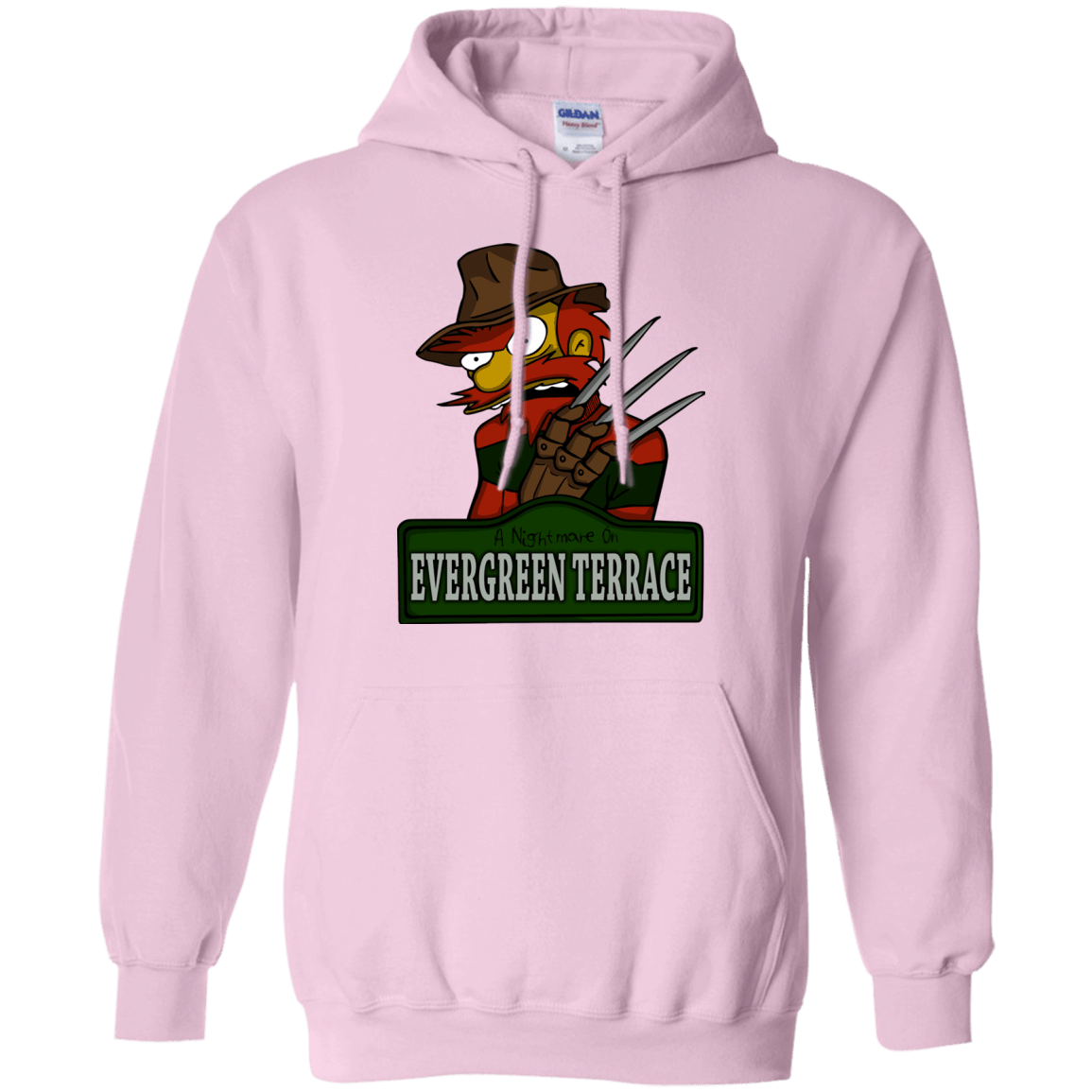 Sweatshirts Light Pink / Small A Nightmare on Springfield Sin Tramas Pullover Hoodie