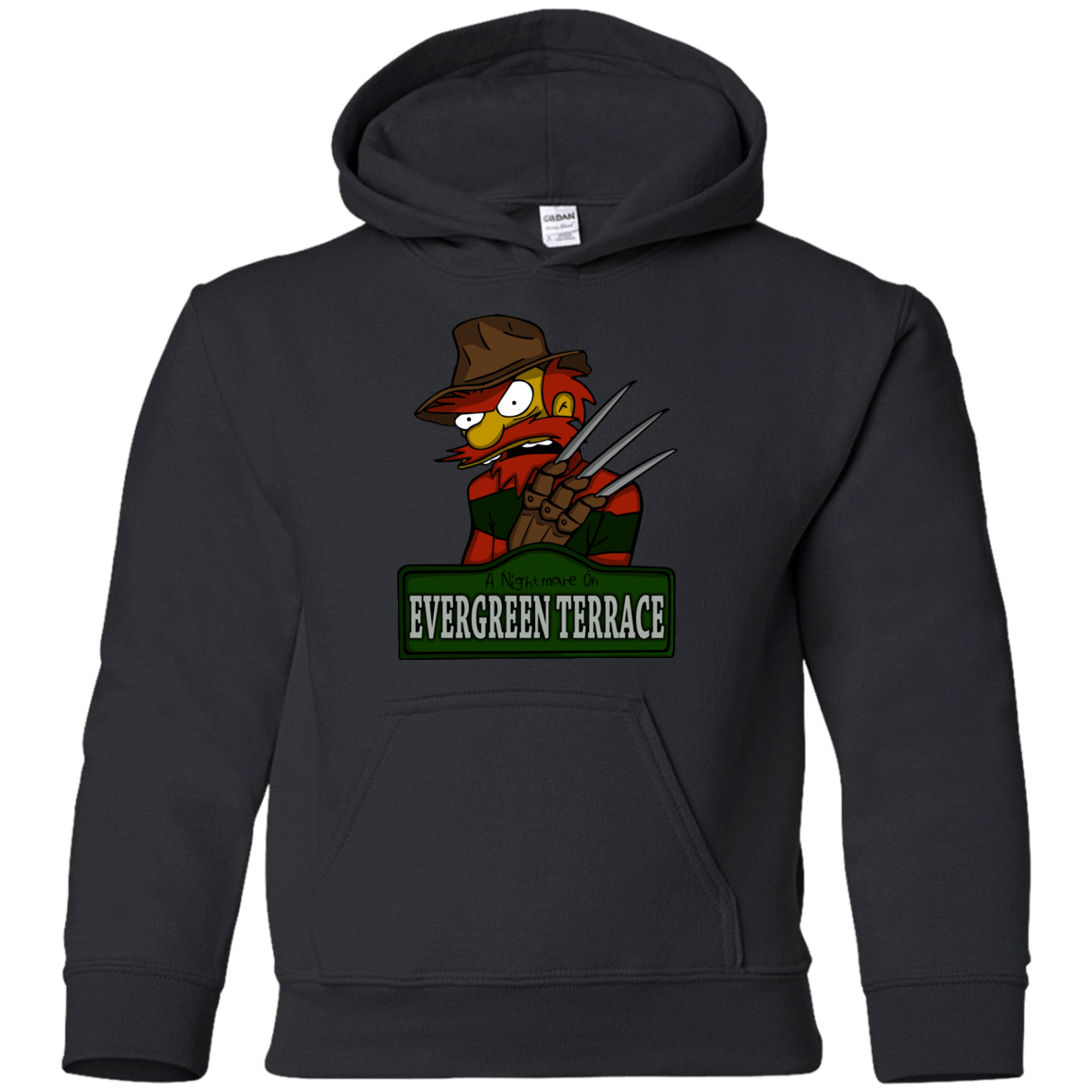 Sweatshirts Black / YS A Nightmare on Springfield Sin Tramas Youth Hoodie