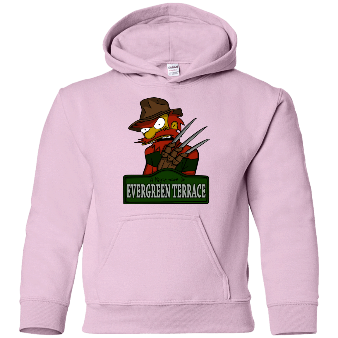Sweatshirts Light Pink / YS A Nightmare on Springfield Sin Tramas Youth Hoodie