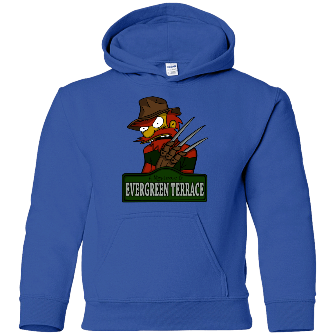 Sweatshirts Royal / YS A Nightmare on Springfield Sin Tramas Youth Hoodie