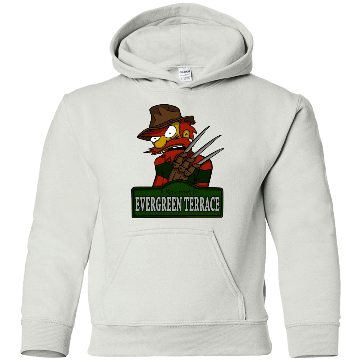 Sweatshirts White / YS A Nightmare on Springfield Sin Tramas Youth Hoodie