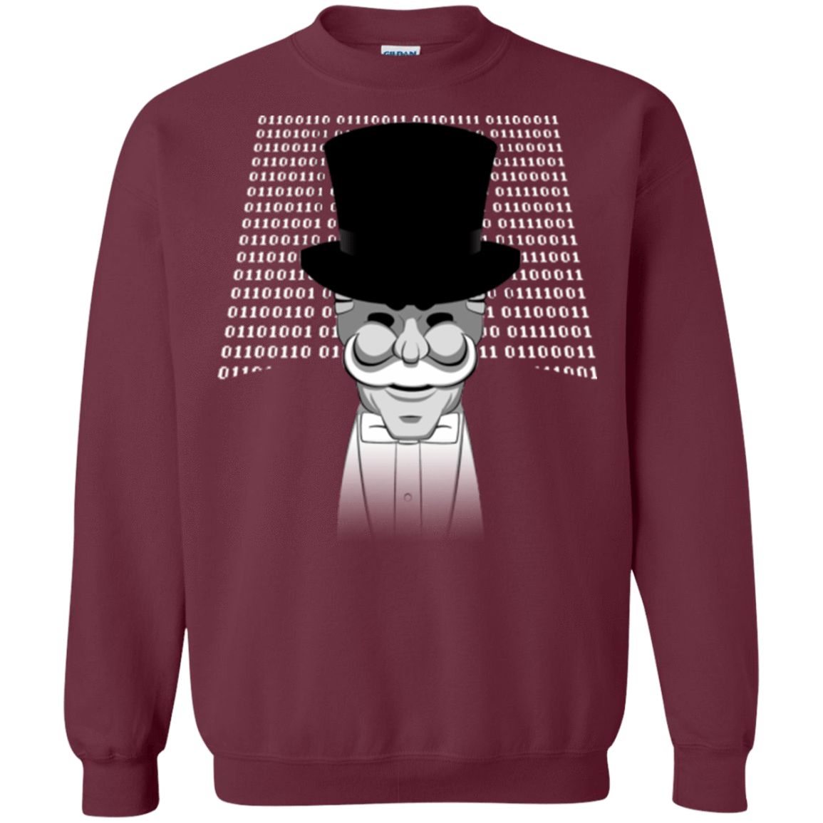 Sweatshirts Maroon / Small A One Or A Zero Crewneck Sweatshirt