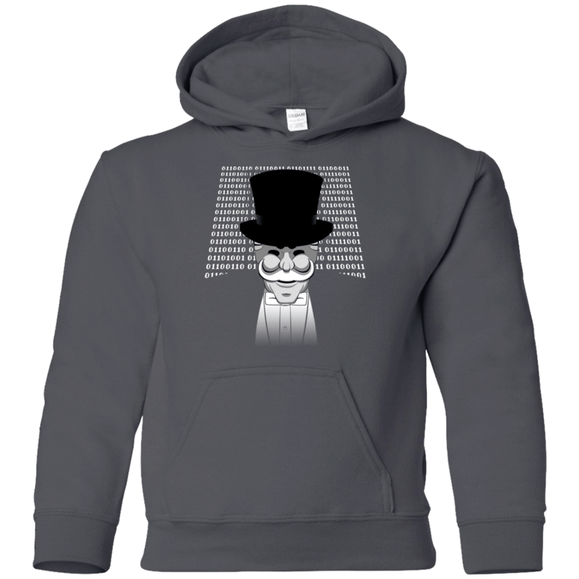 Sweatshirts Charcoal / YS A One Or A Zero Youth Hoodie