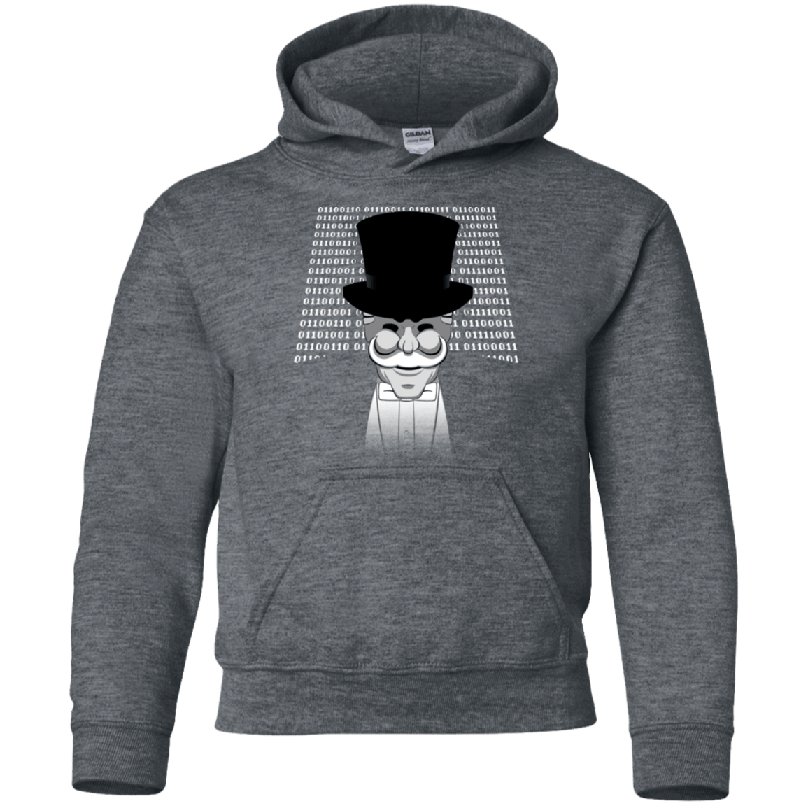 Sweatshirts Dark Heather / YS A One Or A Zero Youth Hoodie