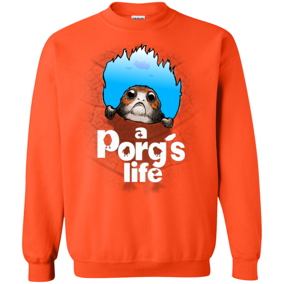 Sweatshirts Orange / Small A Porgs Life Crewneck Sweatshirt