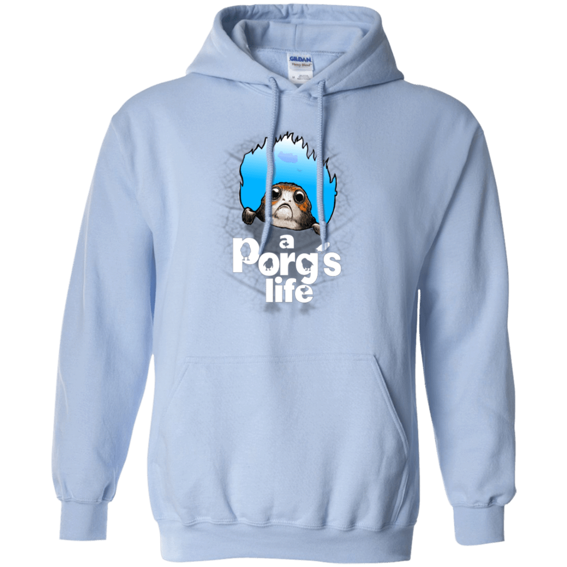 Sweatshirts Light Blue / Small A Porgs Life Pullover Hoodie