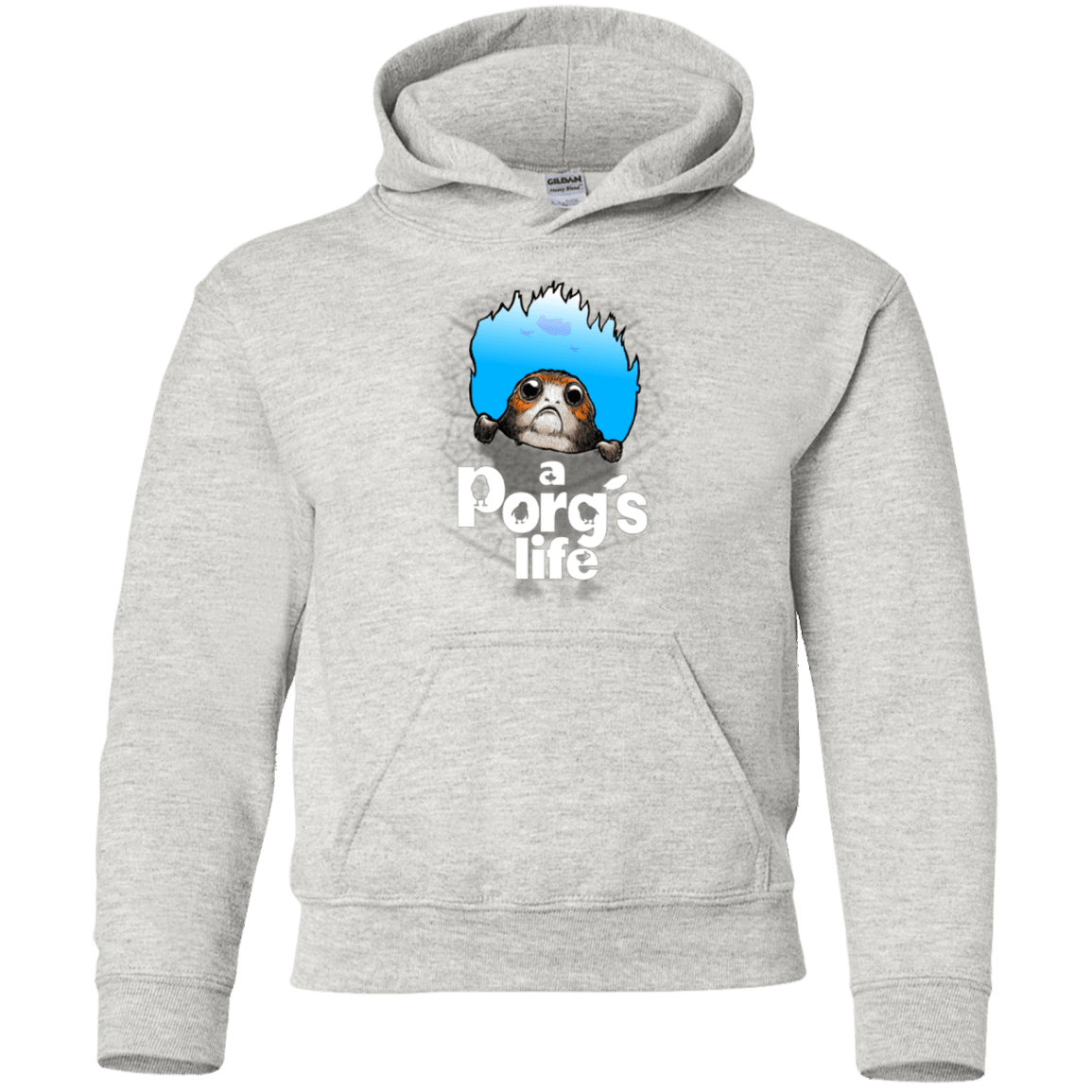 Sweatshirts Ash / YS A Porgs Life Youth Hoodie