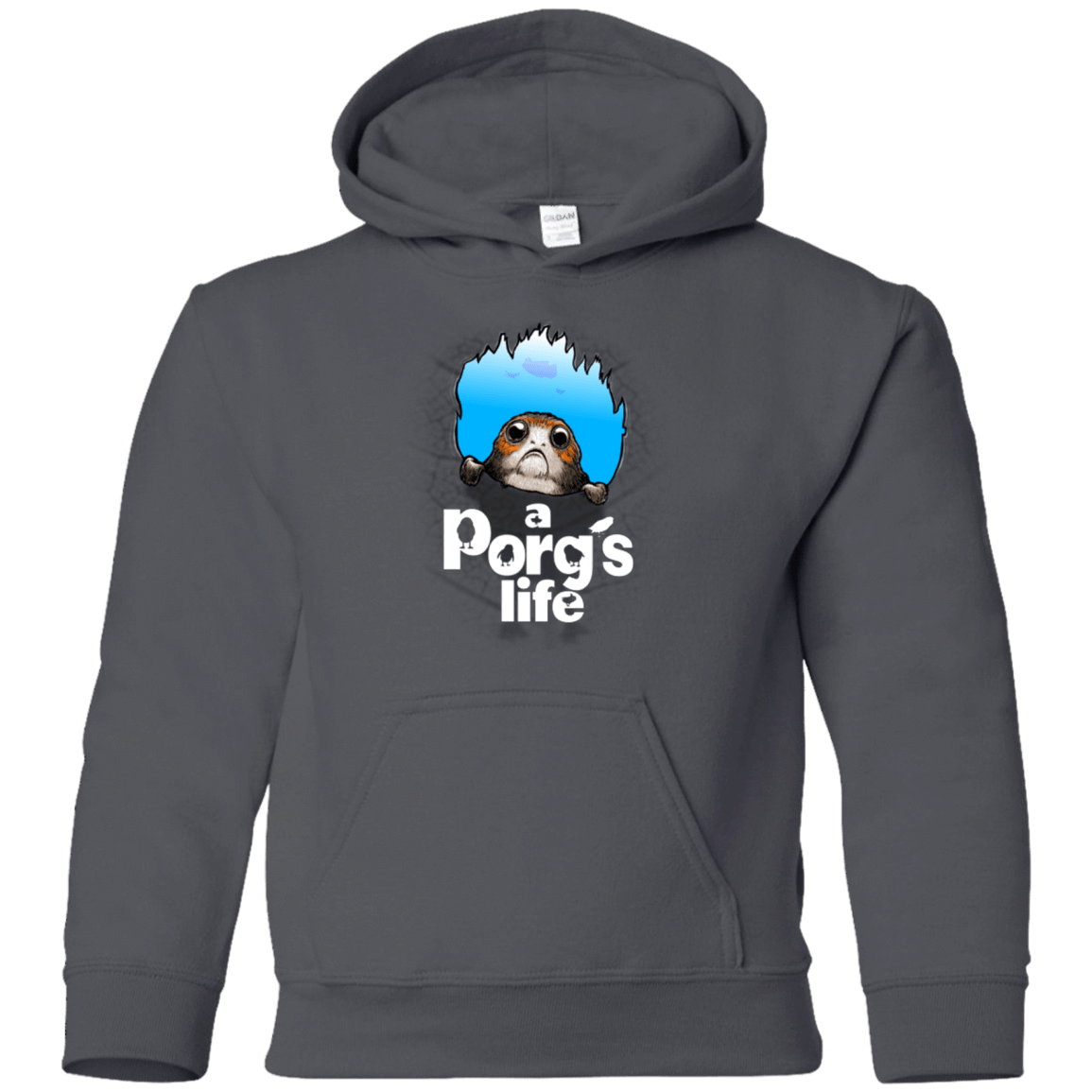 Sweatshirts Charcoal / YS A Porgs Life Youth Hoodie
