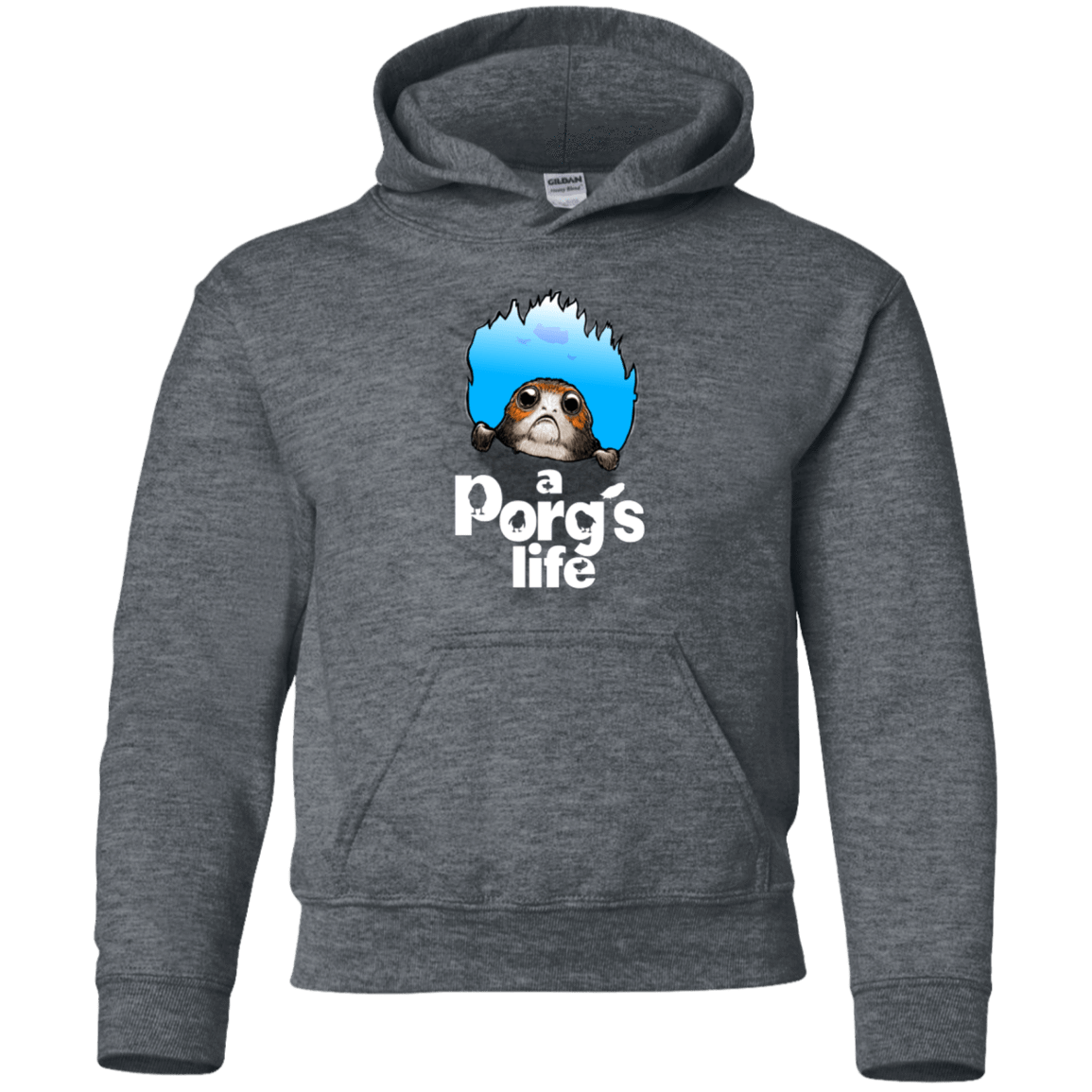 Sweatshirts Dark Heather / YS A Porgs Life Youth Hoodie
