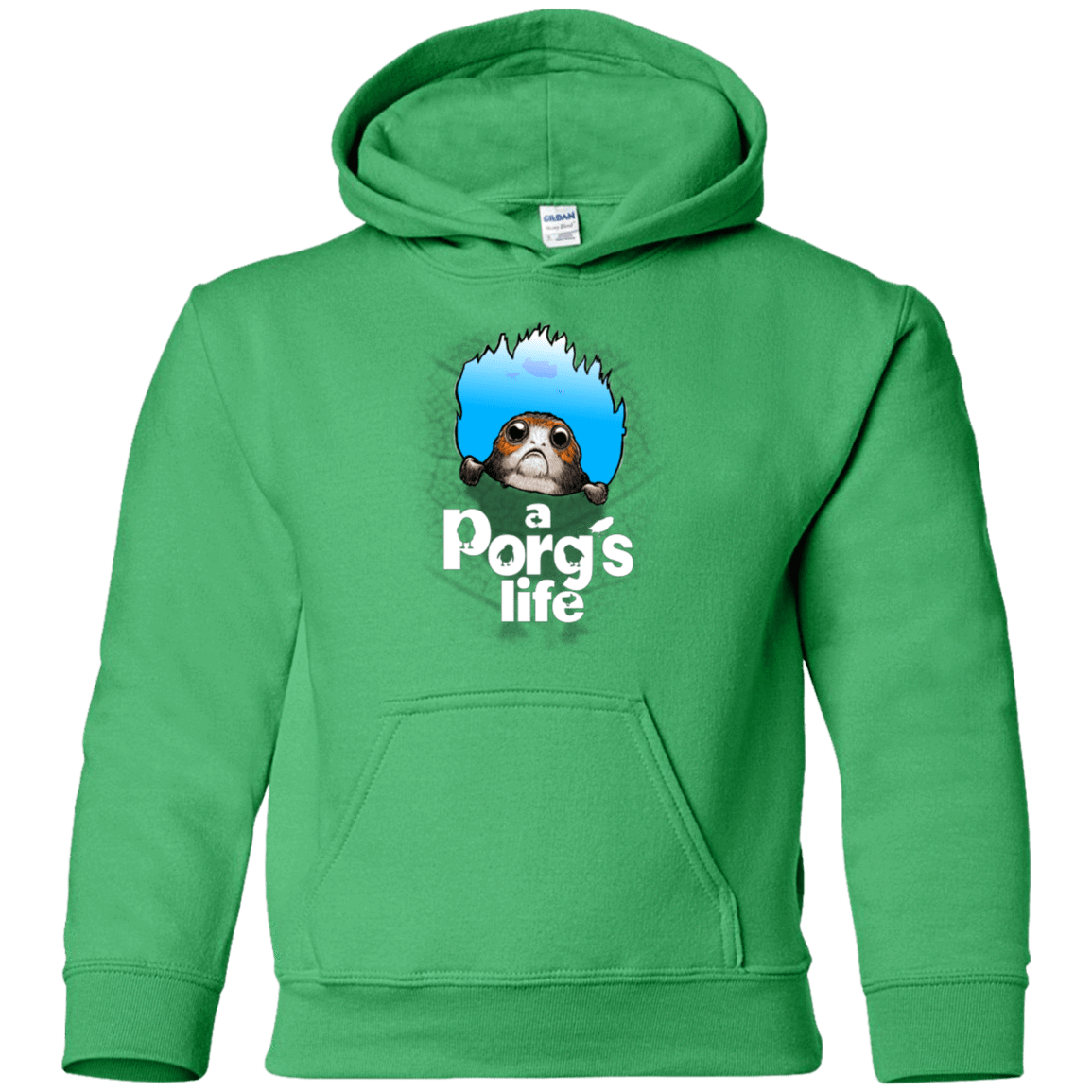 Sweatshirts Irish Green / YS A Porgs Life Youth Hoodie