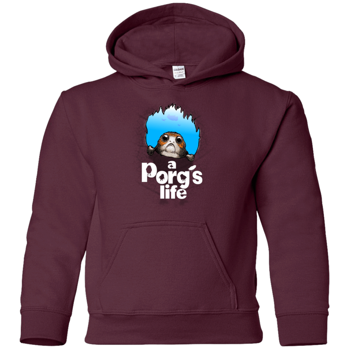 Sweatshirts Maroon / YS A Porgs Life Youth Hoodie