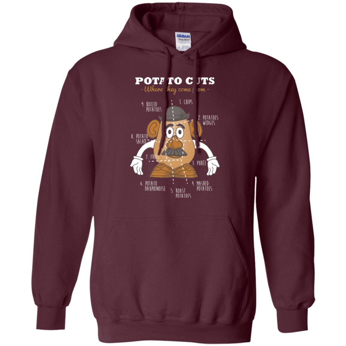 Sweatshirts Maroon / Small A Potato Anatomy Pullover Hoodie