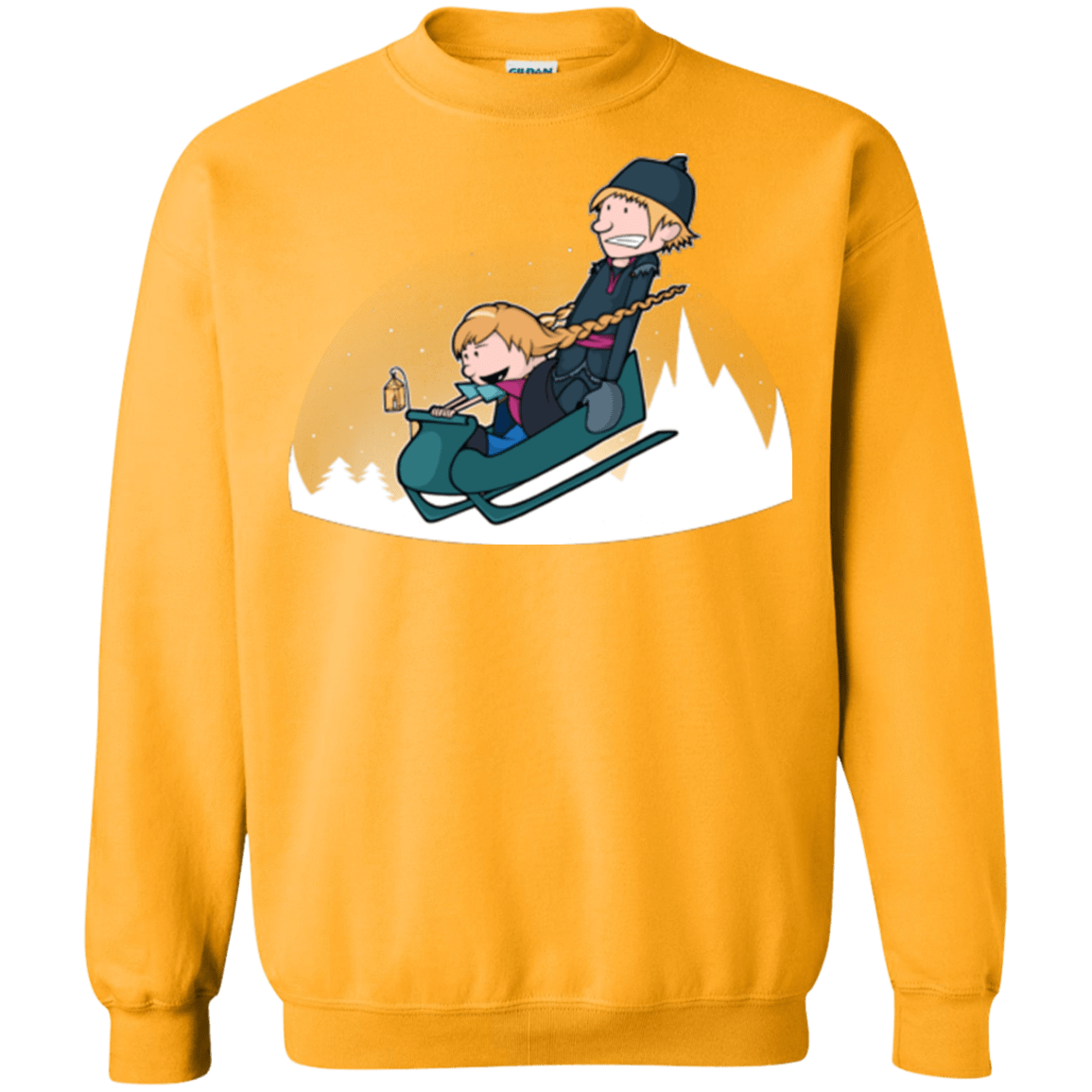 Sweatshirts Gold / Small A Snowy Ride Crewneck Sweatshirt