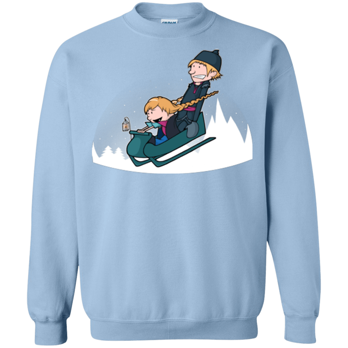 Sweatshirts Light Blue / Small A Snowy Ride Crewneck Sweatshirt