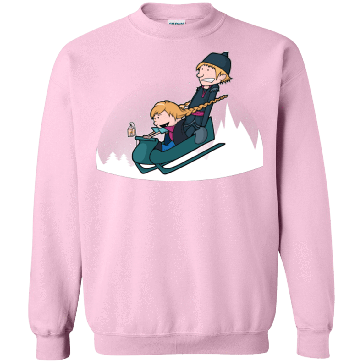 Sweatshirts Light Pink / Small A Snowy Ride Crewneck Sweatshirt
