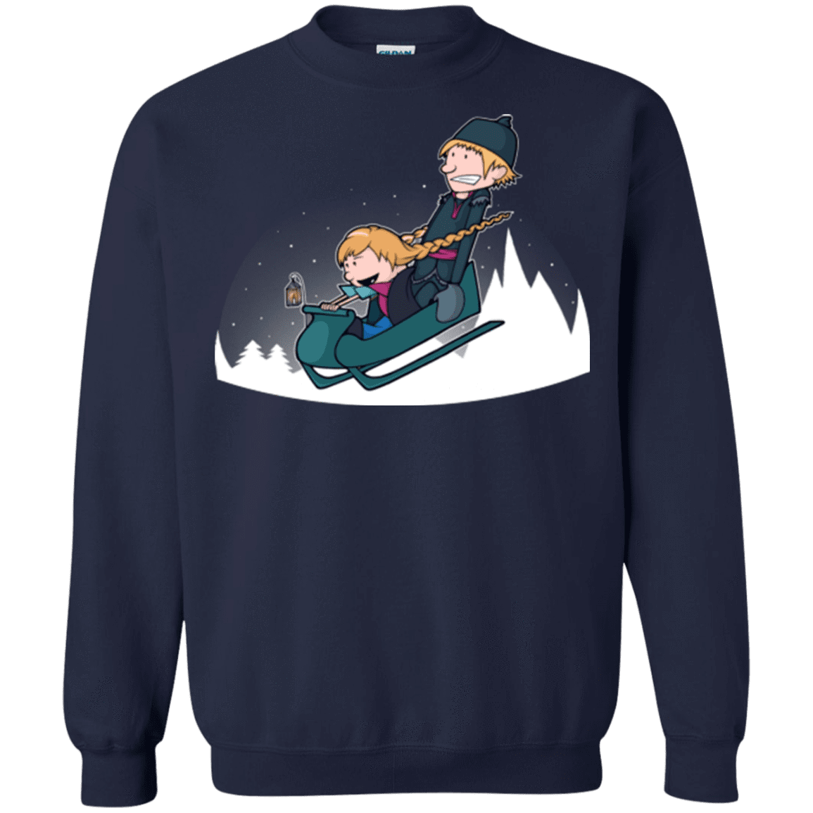Sweatshirts Navy / Small A Snowy Ride Crewneck Sweatshirt