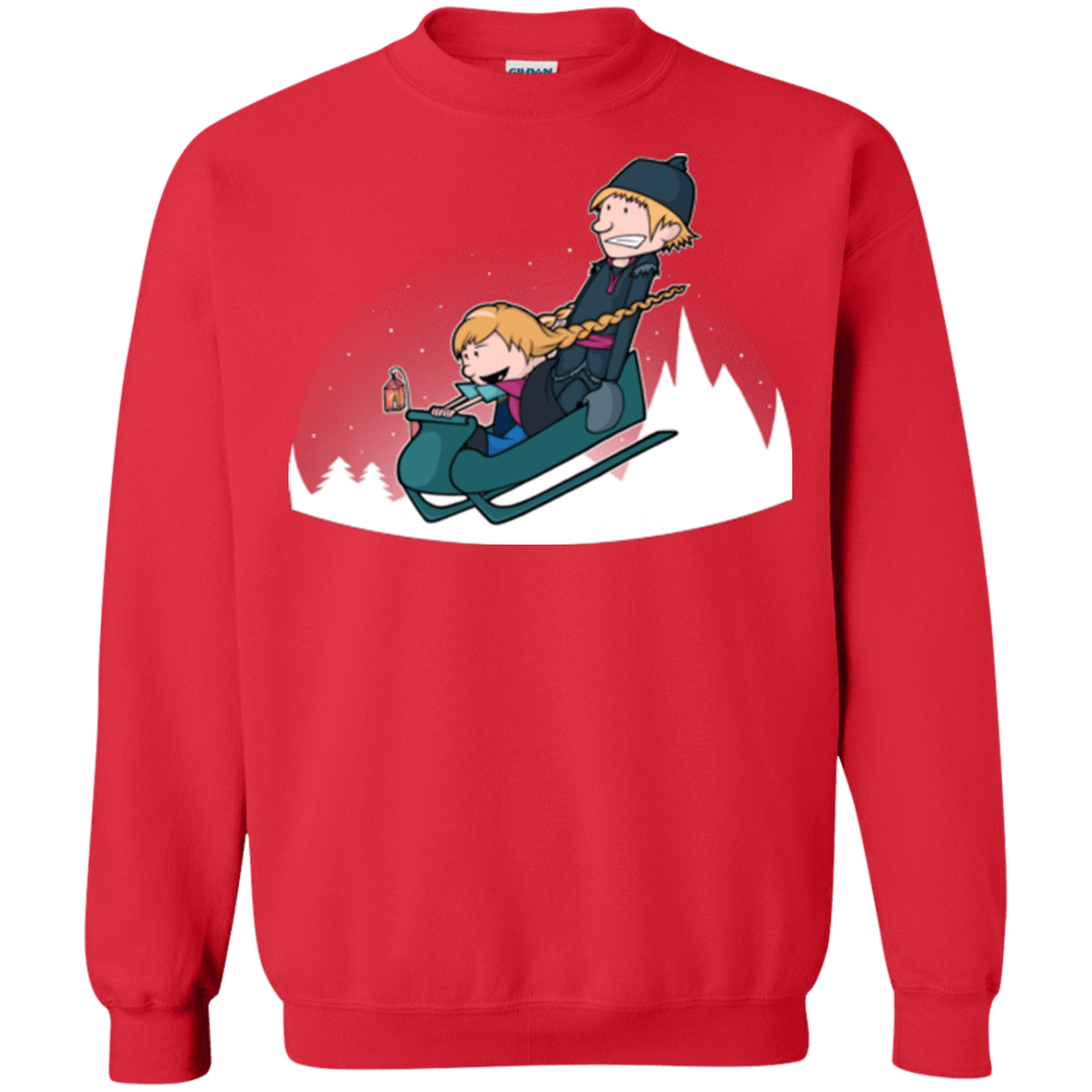 Sweatshirts Red / Small A Snowy Ride Crewneck Sweatshirt