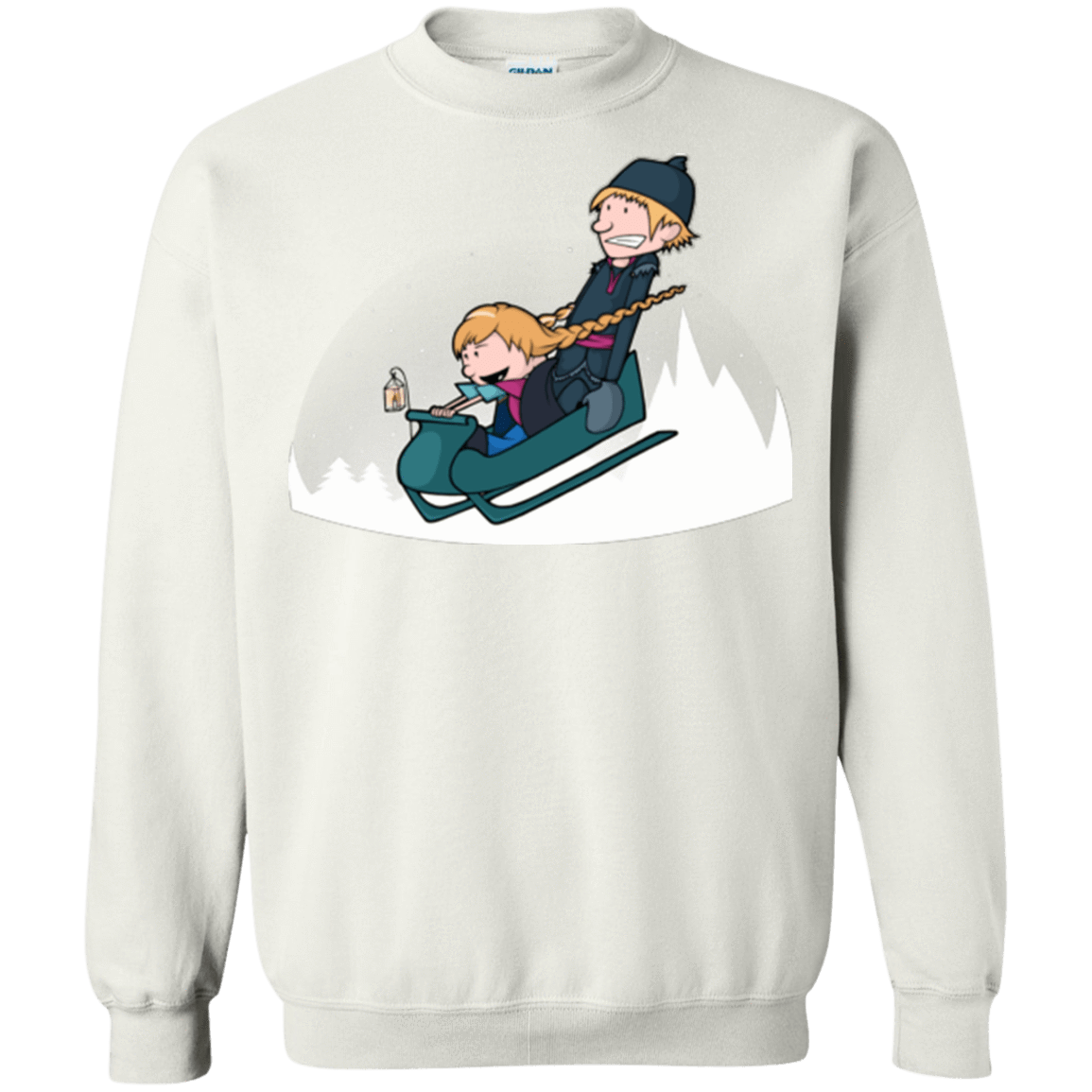 Sweatshirts White / Small A Snowy Ride Crewneck Sweatshirt