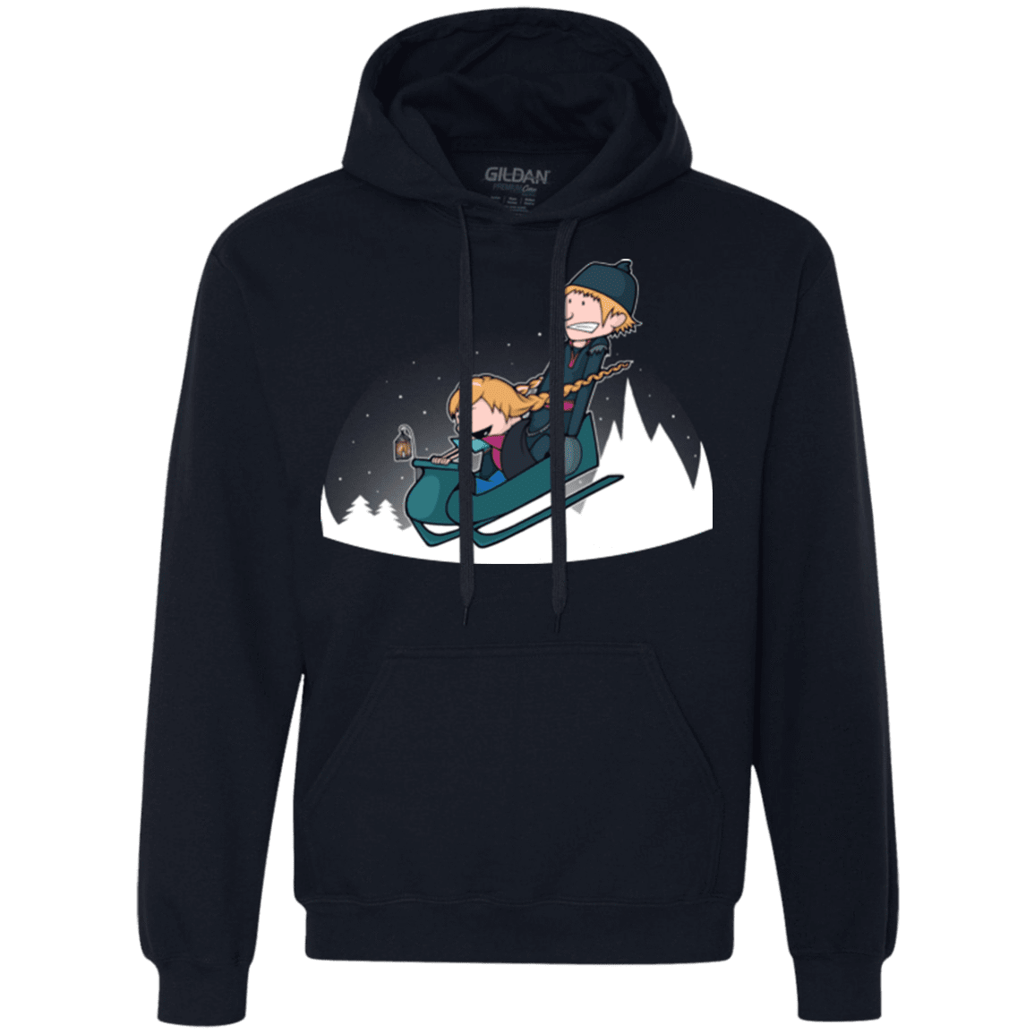 Sweatshirts Navy / Small A Snowy Ride Premium Fleece Hoodie