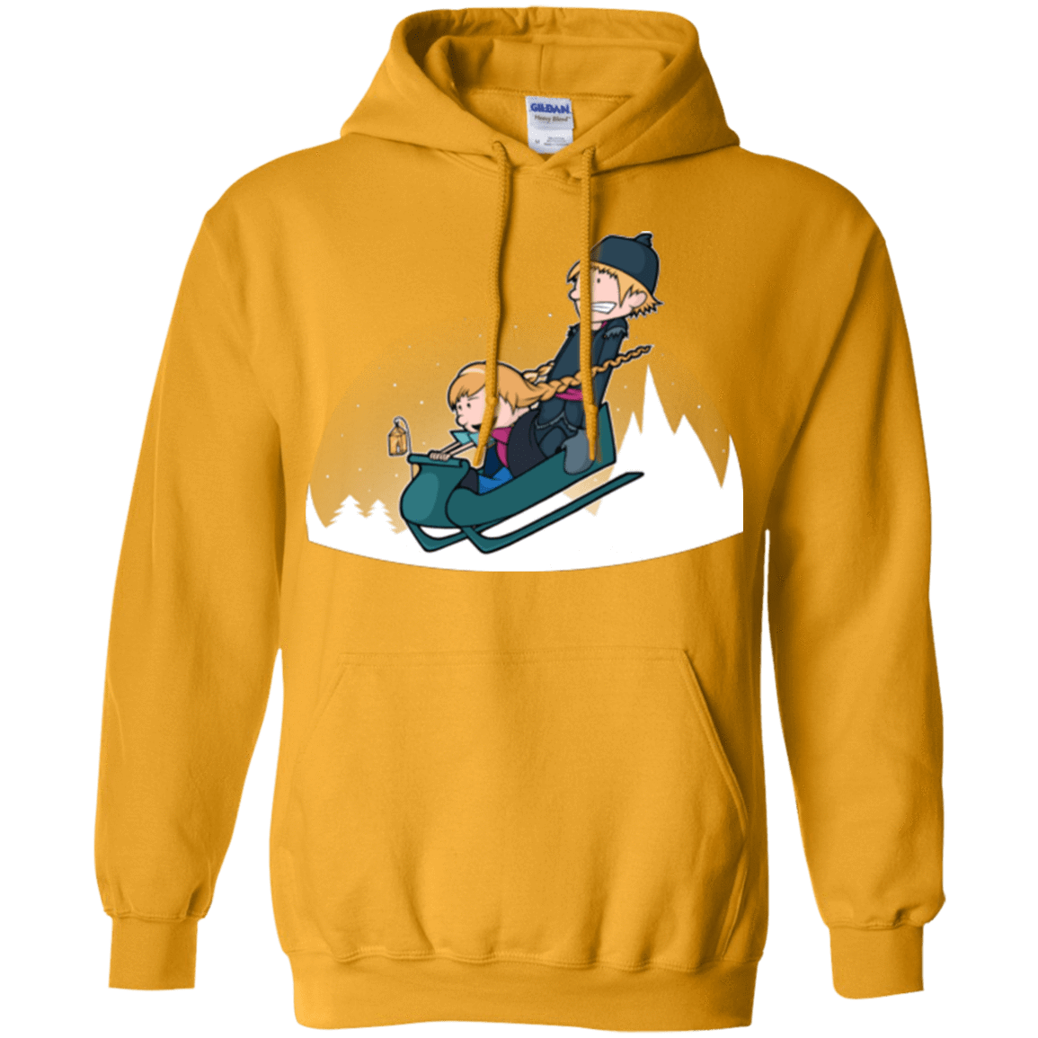Sweatshirts Gold / Small A Snowy Ride Pullover Hoodie