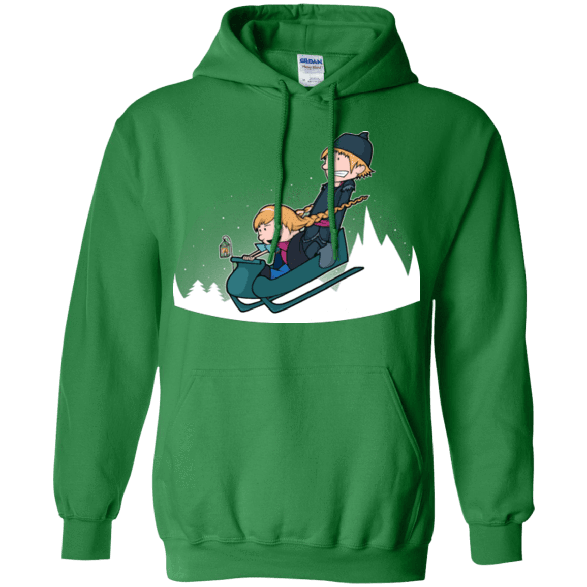 Sweatshirts Irish Green / Small A Snowy Ride Pullover Hoodie