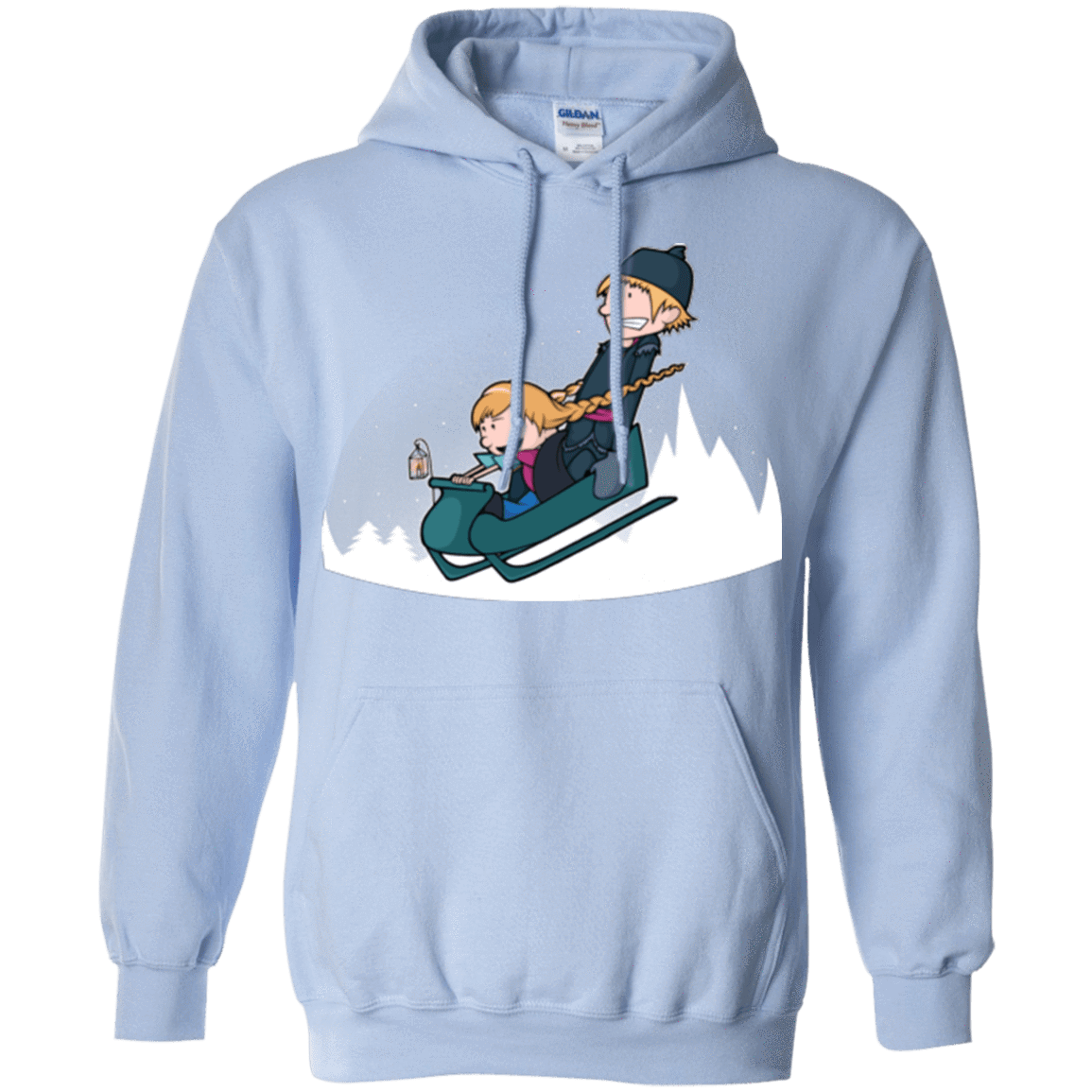 Sweatshirts Light Blue / Small A Snowy Ride Pullover Hoodie