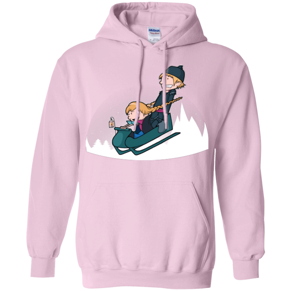 Sweatshirts Light Pink / Small A Snowy Ride Pullover Hoodie