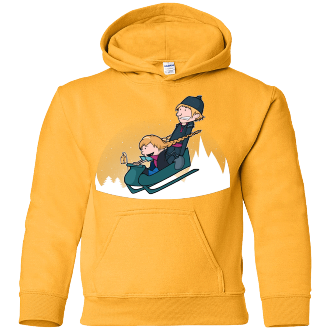 Sweatshirts Gold / YS A Snowy Ride Youth Hoodie