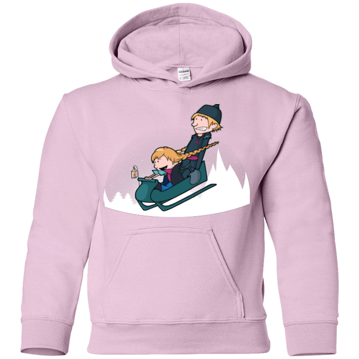 Sweatshirts Light Pink / YS A Snowy Ride Youth Hoodie