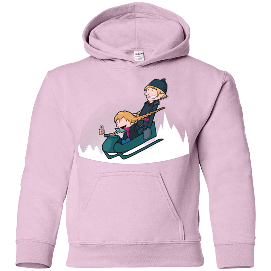 Sweatshirts Light Pink / YS A Snowy Ride Youth Hoodie